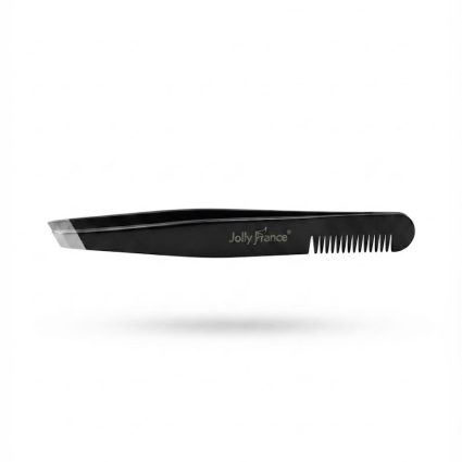 Jully France JF-1607 Eyebrow Tweezer with Comb 10 cm – Precision Brow Shaping & Grooming Tool