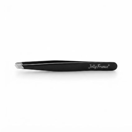 Jully France JF-1346 Eyebrow Tweezers 9.5 cm – Precision Brow Shaping & Hair Removal Tool – Black