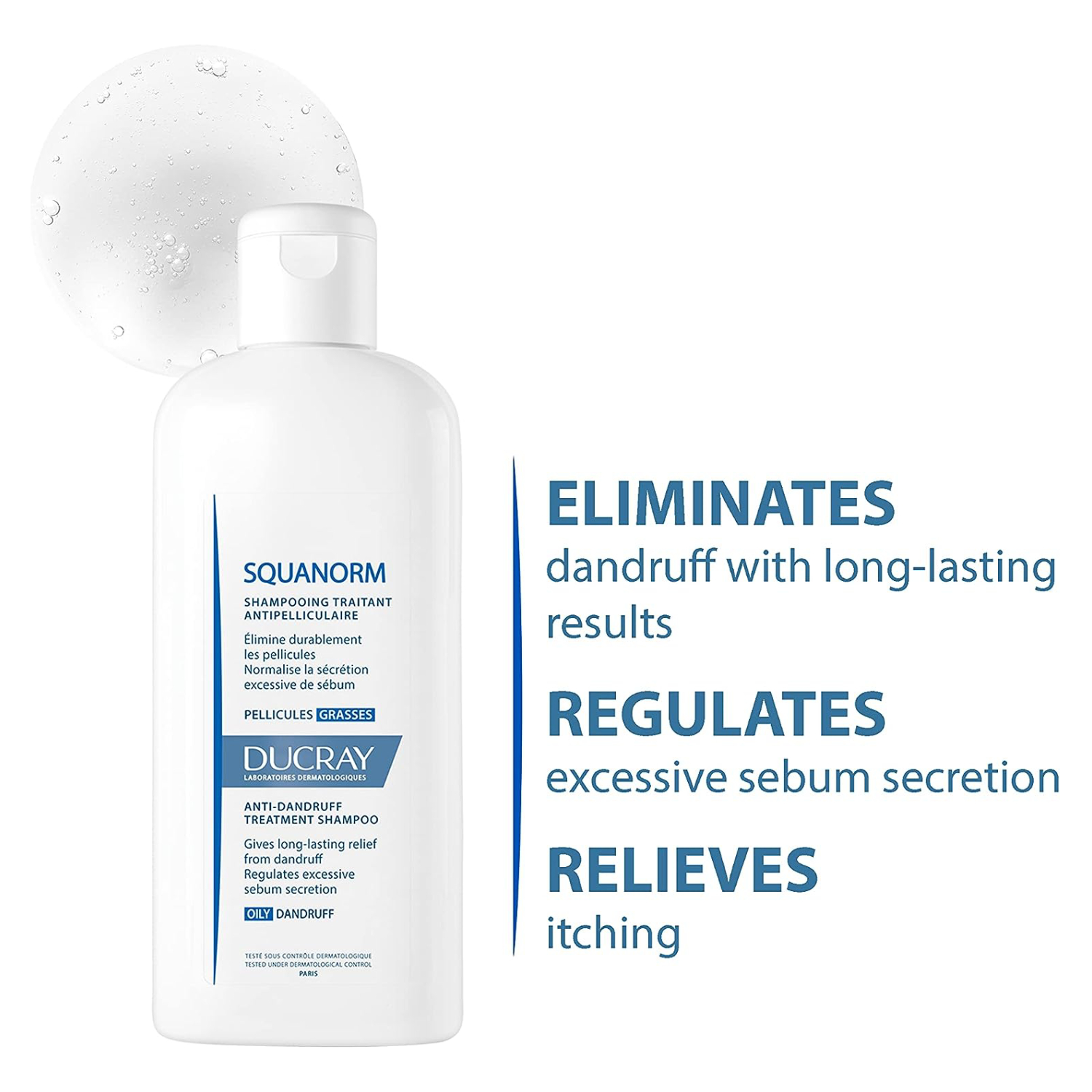 Ducray Squanorm Anti-Dandruff Shampoo – Purifying & Scalp Balancing Shampoo – 200 ml - Image 2