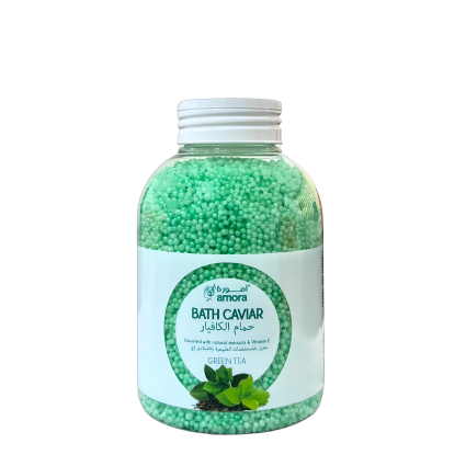 Amora Bath Caviar Beads – Green Tea – 370 g