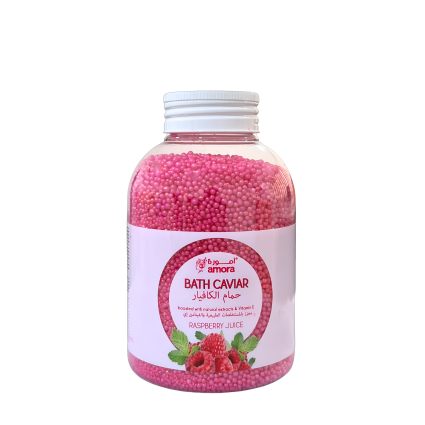 Amora Bath Caviar Beads – Raspberry Juice – 370 g