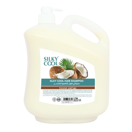 Silky Cool Shampoo 4.2 L – Nourishing, Hydrating, and Gentle Hair Care for All Hair Types – Coconut