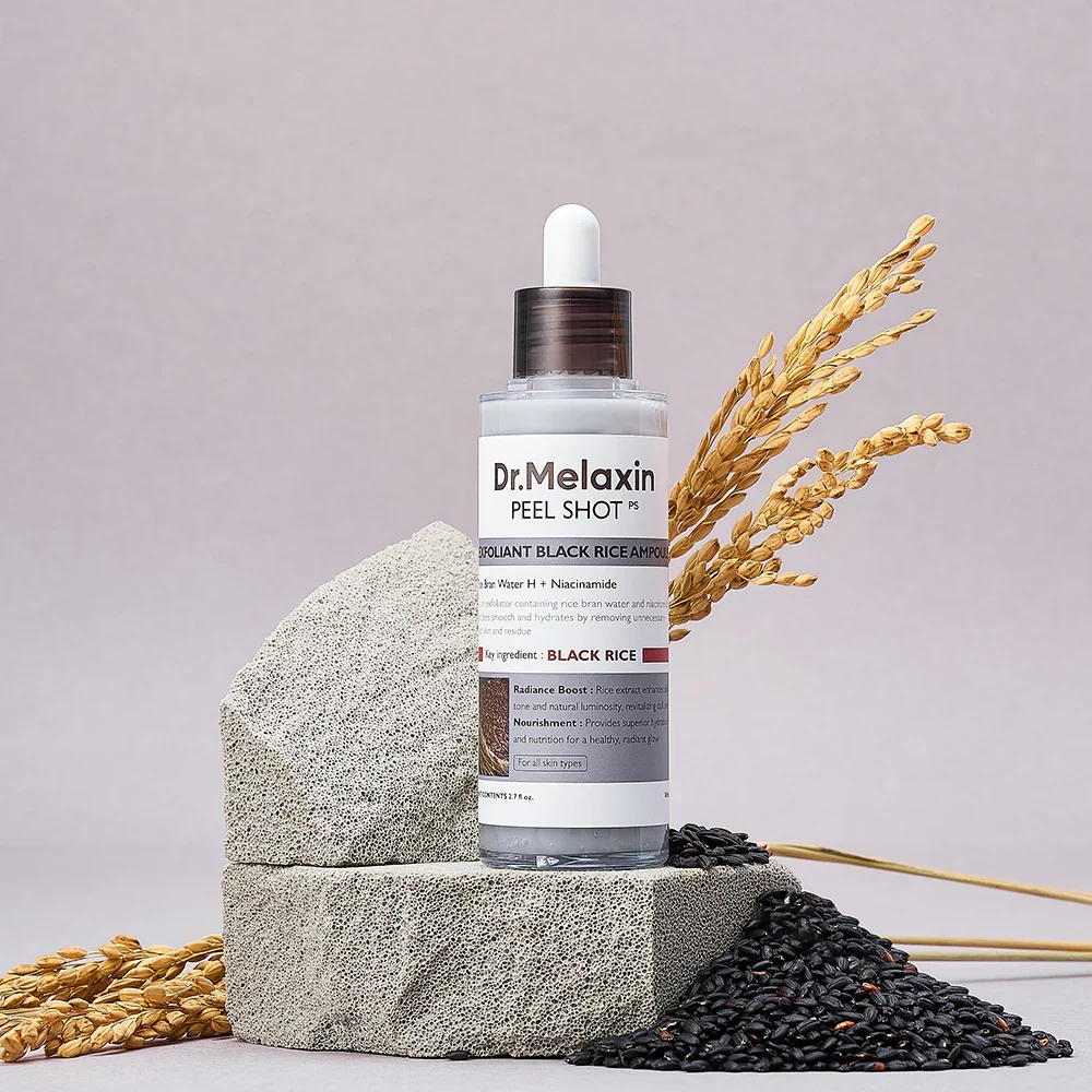 Dr. Melaxin Peel Shot Exfoliating Black Rice Ampoule – Smoothing, Refining & Radiance Care – 80 ml - الصورة 3