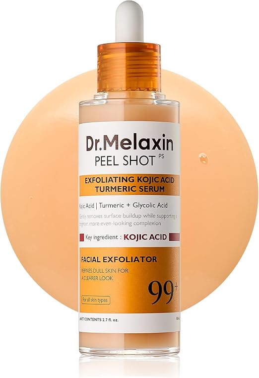 Dr. Melaxin Peel Shot Kojic Acid & Turmeric Exfoliating Serum – Brightening & Smoothing Care – 80 ml