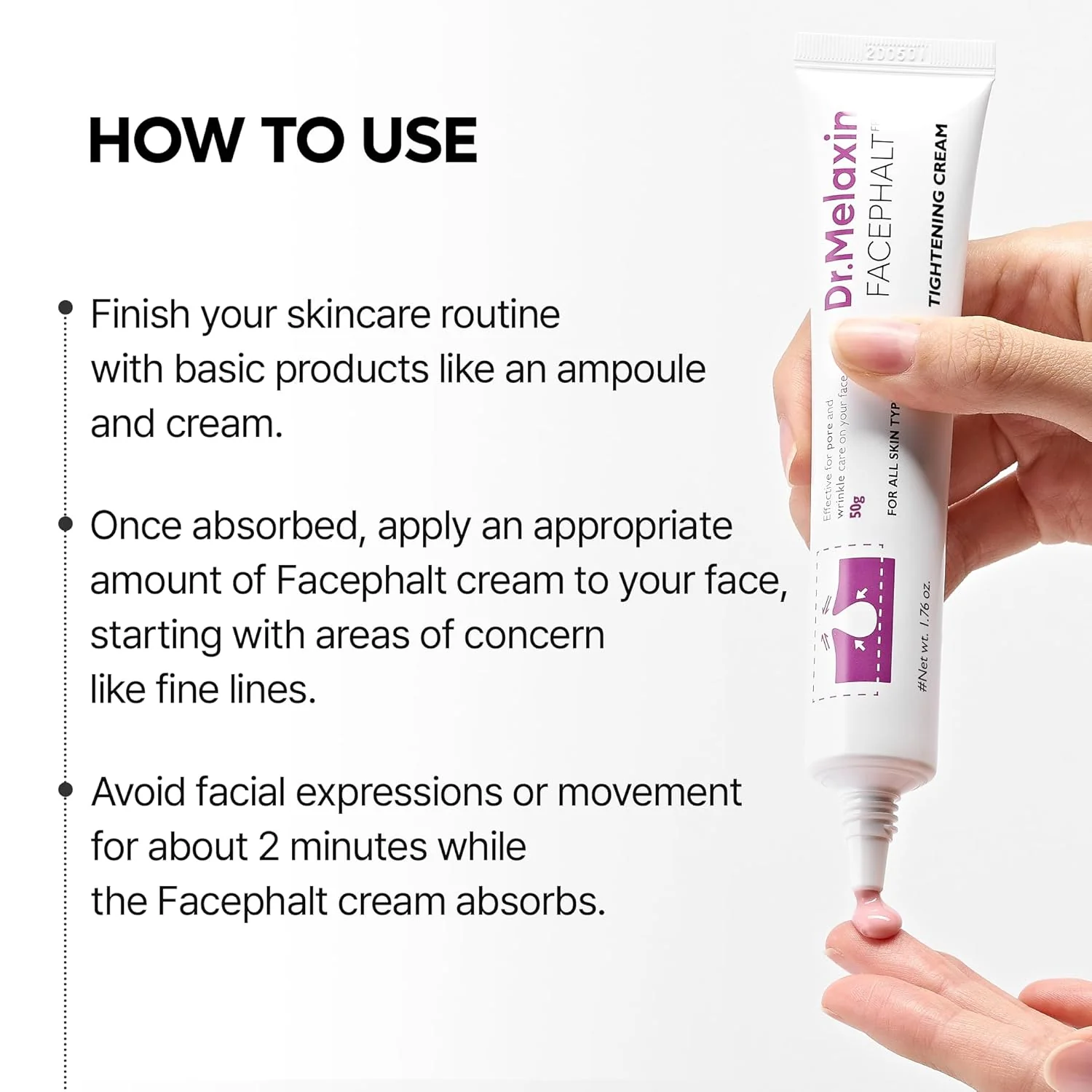 Dr. Melaxin Facephalt Tightening Cream – Firming, Smoothing & Elasticity Care 50 ml - Image 4
