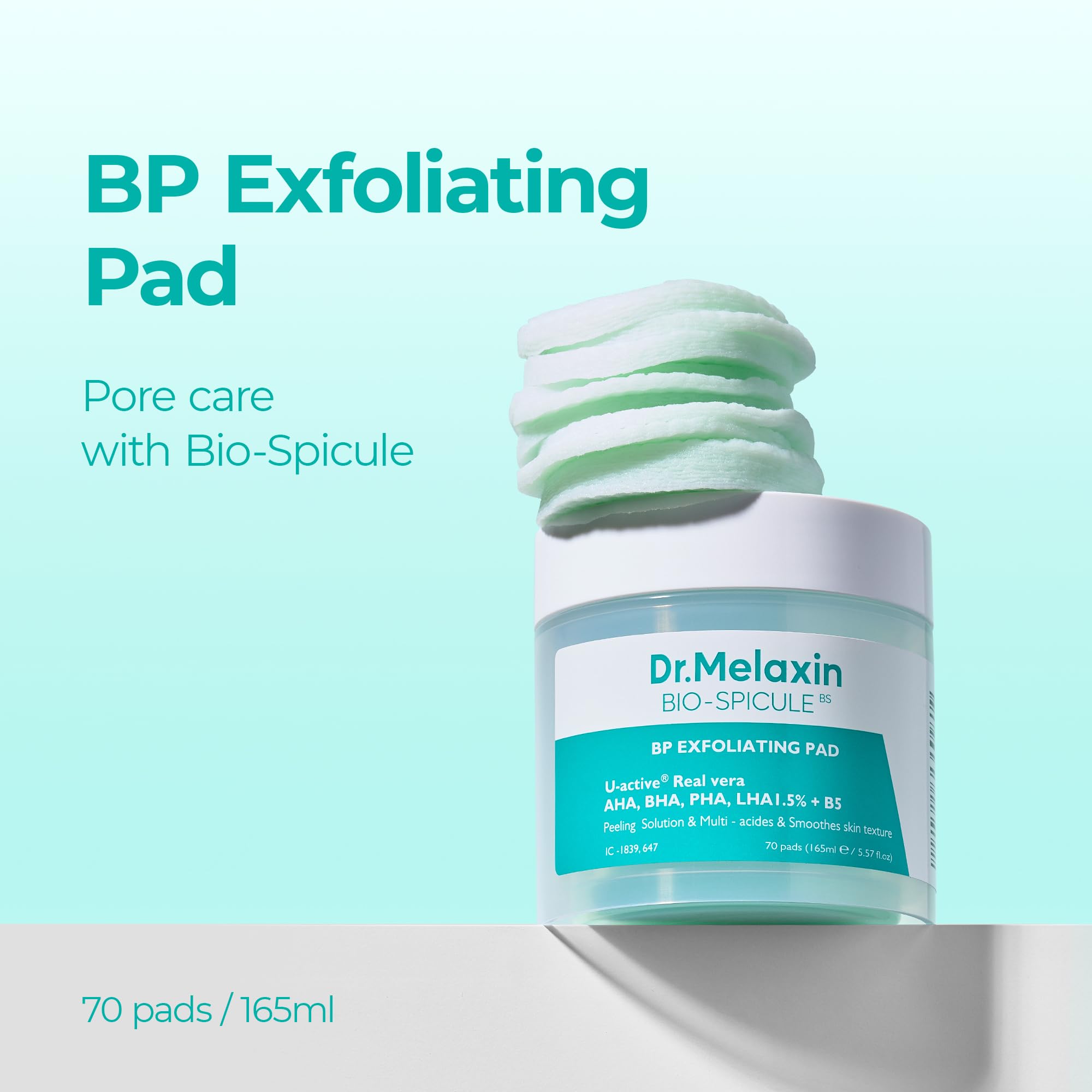 Dr. Melaxin BP Exfoliating Pads – Pore Care, Smoothing & Skin Texture Refining – 70 Pads - Image 2