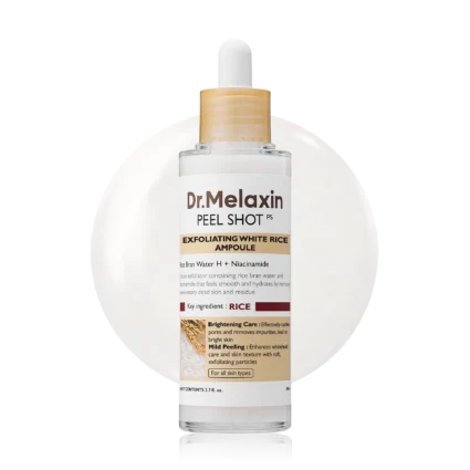 Dr. Melaxin Peel Shot Exfoliating White Rice Ampoule – Smoothing, Brightening & Radiance Care – 80 ml