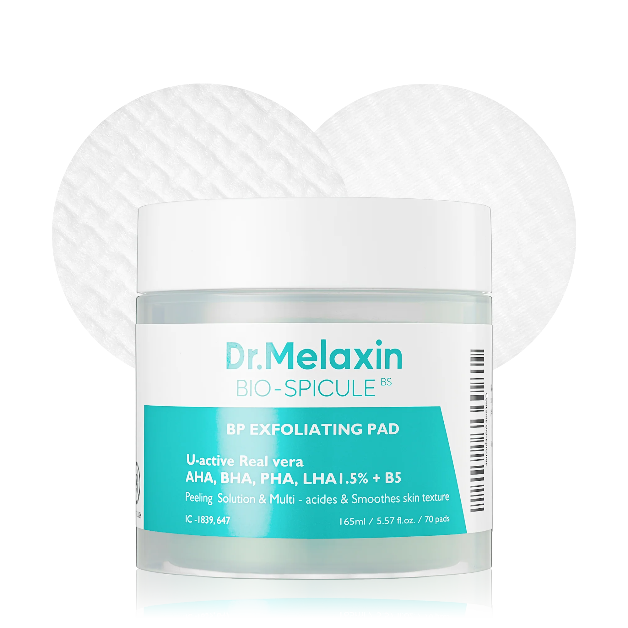 Dr. Melaxin BP Exfoliating Pads – Pore Care, Smoothing & Skin Texture Refining – 70 Pads