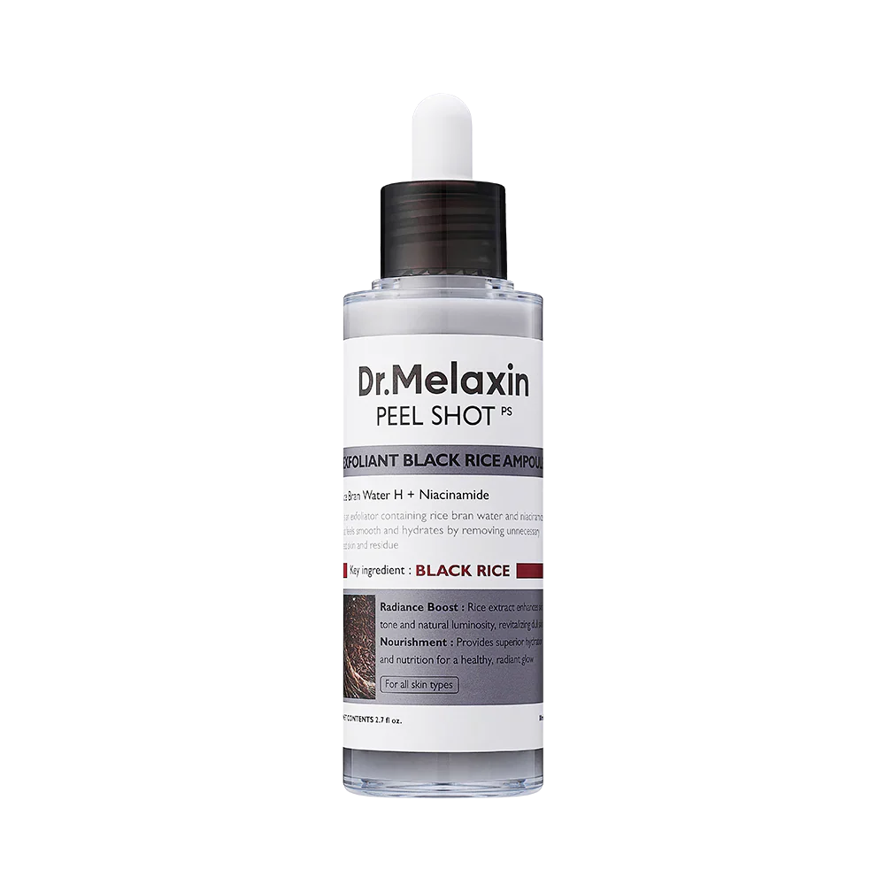Dr. Melaxin Peel Shot Exfoliating Black Rice Ampoule – Smoothing, Refining & Radiance Care – 80 ml