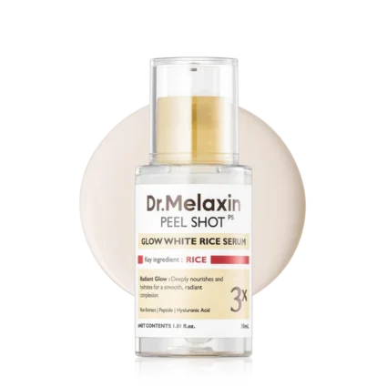 Dr. Melaxin Peel Shot Glow White Rice Serum – Brightening, Smoothing & Radiance Care – 30 ml