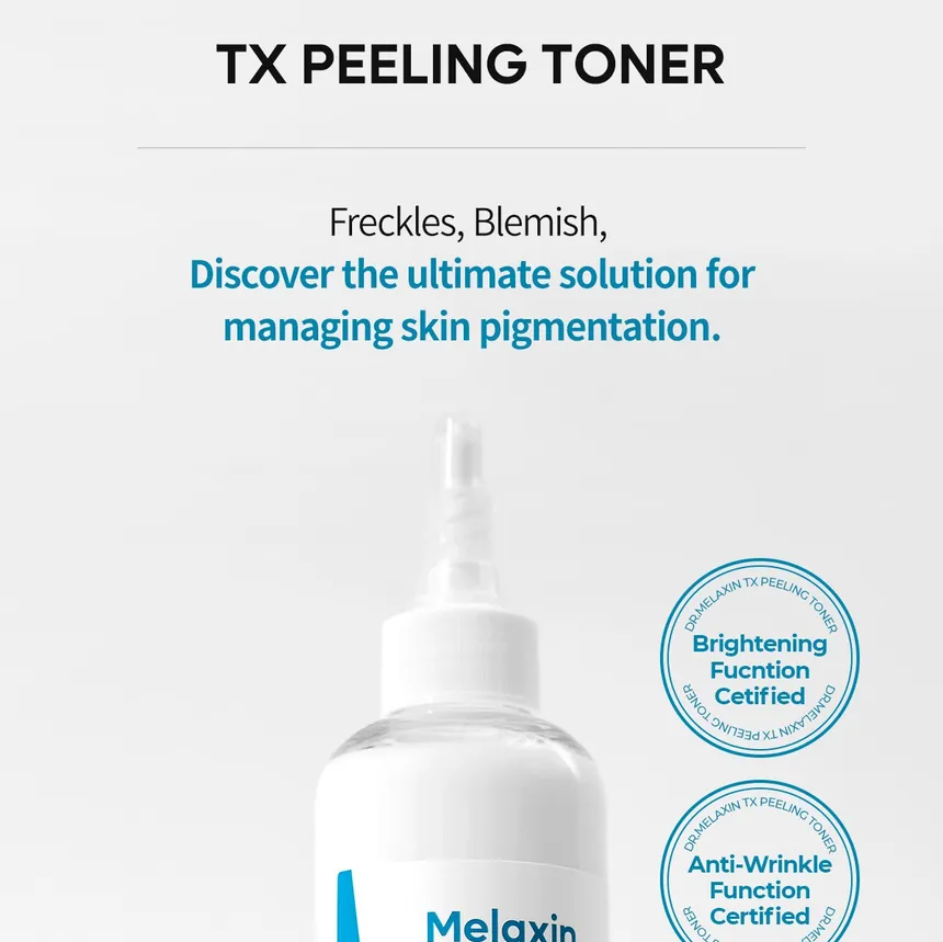 Dr. Melaxin TX Peeling Toner – Exfoliating, Smoothing & Brightening Facial Toner – 150 ml - Image 4