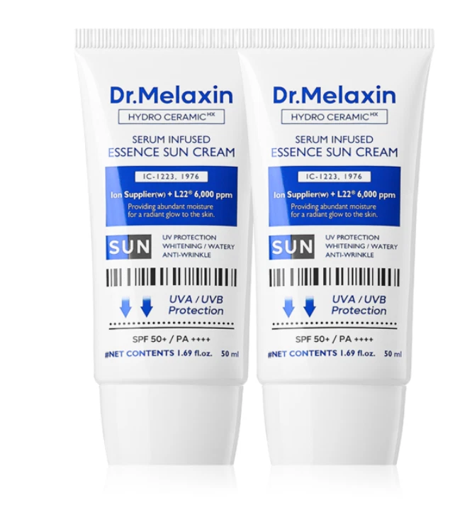 Dr. Melaxin Hydro Cream Serum Infused Essence Sun Cream – Hydrating Daily Facial Sunscreen – 50 ml - Image 2