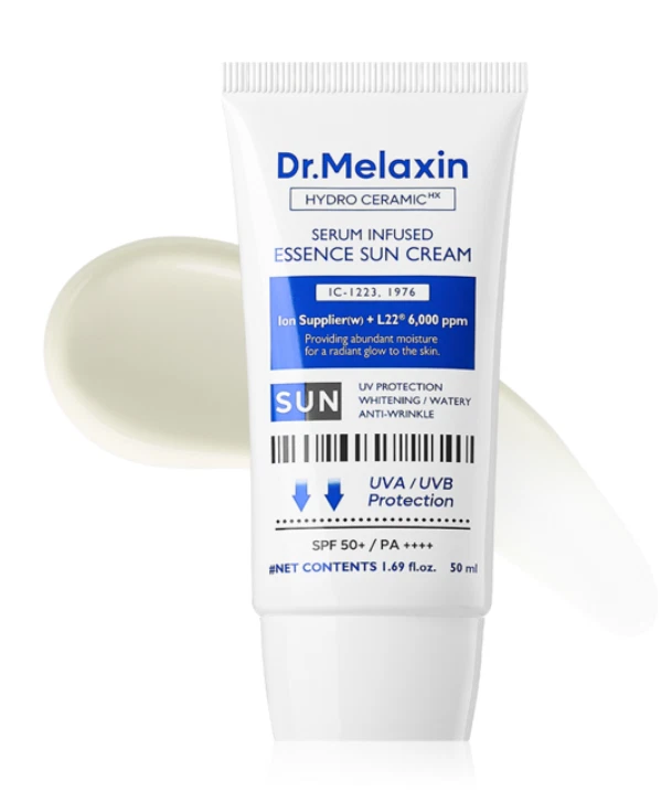 Dr. Melaxin Hydro Cream Serum Infused Essence Sun Cream – Hydrating Daily Facial Sunscreen – 50 ml - Image 3