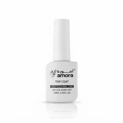 Amora UV/LED No-Wipe Top Coat – High-Gloss Gel Nail Finish – 10 ml