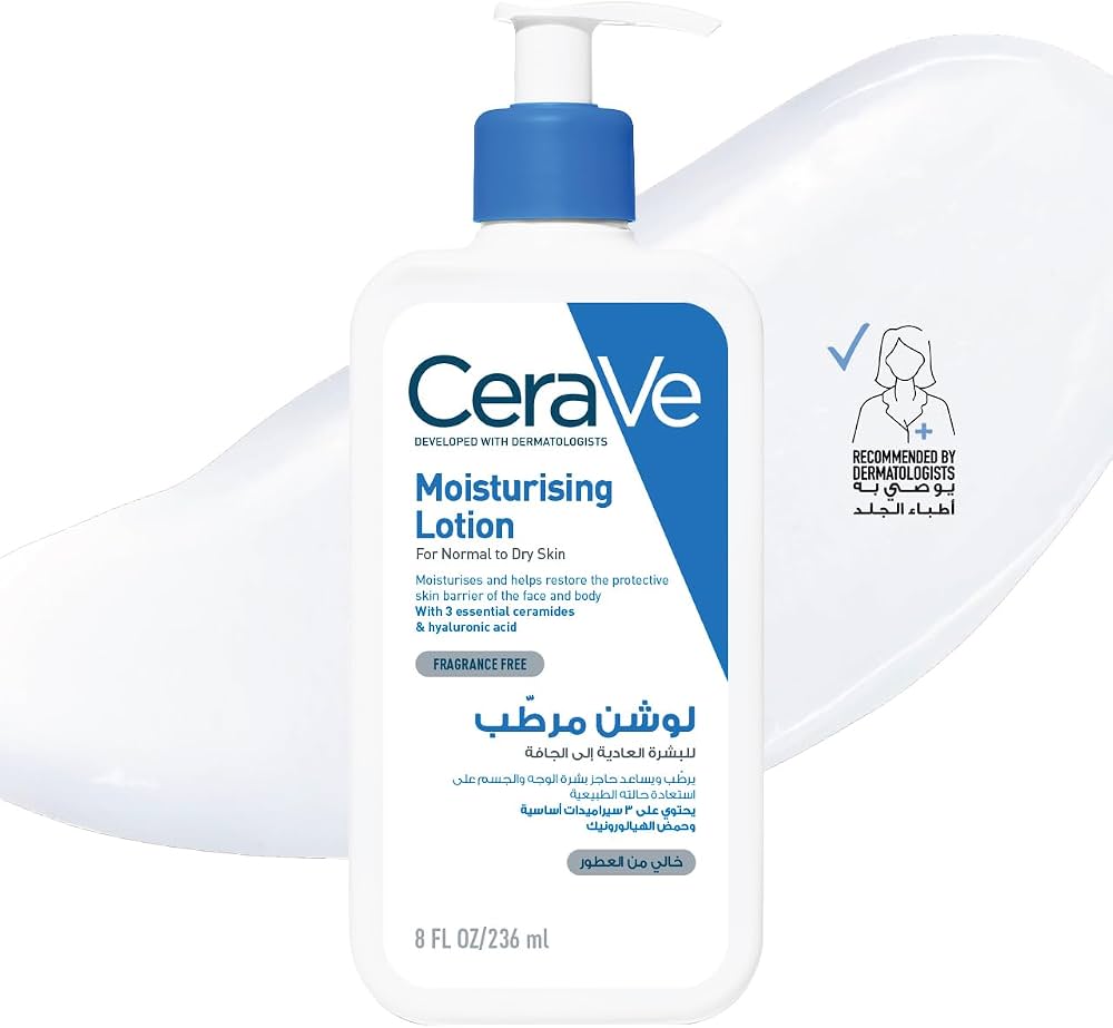 CeraVe Moisturizing Body Lotion – Daily Hydration for Normal to Dry Skin – 236 ml / 473 ml