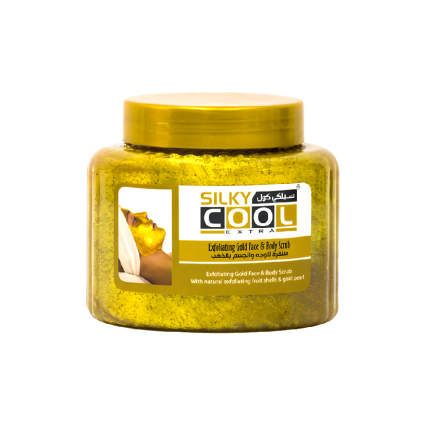 Silky Cool Face & Body Scrub Gel 300 ml – Gold | Refreshing Exfoliating Scrub