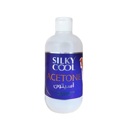 Silky Cool Acetone Nail Polish Remover – مزيل طلاء أظافر احترافي بالأسيتون مع الجليسرين، 500 مل