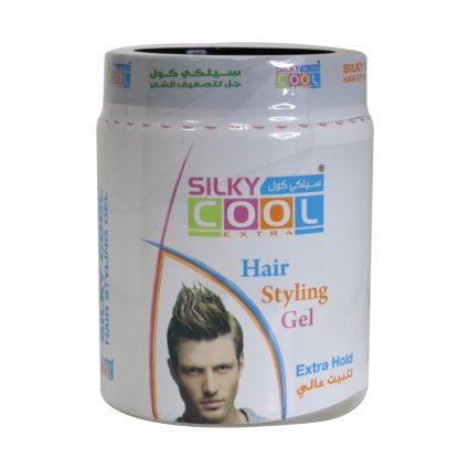 Silky Cool Extra Hold Hair Styling Gel – Strong Styling Control – 1000 ml