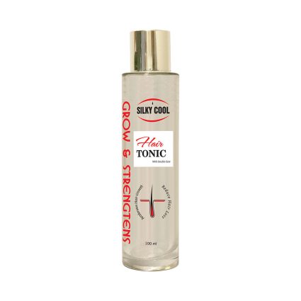 Silky Cool Hair Tonic 100 Ml – Oil Control & Cooling Scalp Treatment, Nourishes Scalp, Reduces Hair Fall, Strengthens Hair, Ideal for Oily & Dandruff-Prone Scalp