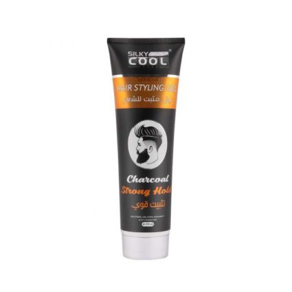 Silky Cool Charcoal Hair Styling Gel – Professional Hold & Styling Control – 275 ml