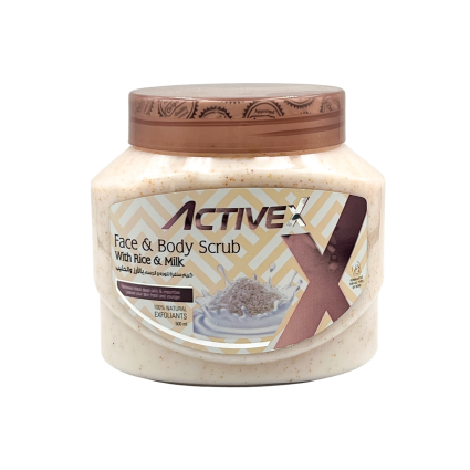ActiveX Face & Body Scrub 500 ML – Rice & Milk