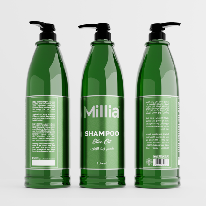 Millia Olive Oil Shampoo – Nourishing & Moisturizing Hair Care – 3 L