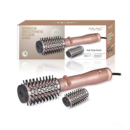 Pilot ML-1516 2-in-1 Rotating Hot Air Brush – Blow-Dry & Multi-Styler with Ionic Technology for Curls, Volume & Smooth Hair