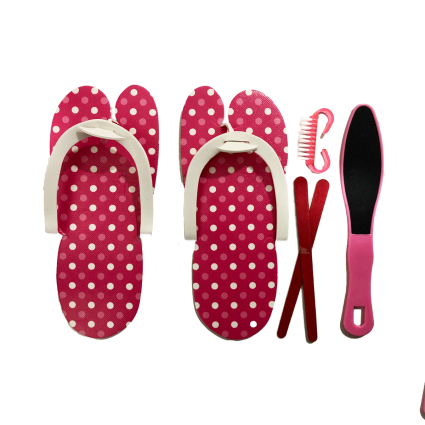 Polka Dot Complete Pedicure Kit – 2 Pair