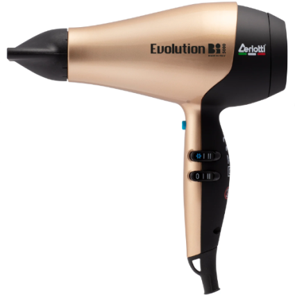 Ceriotti Bi Evolution 5000 Professional Hair Dryer – High-Performance Salon Blow Dryer for Professional Hairstylists – Gold