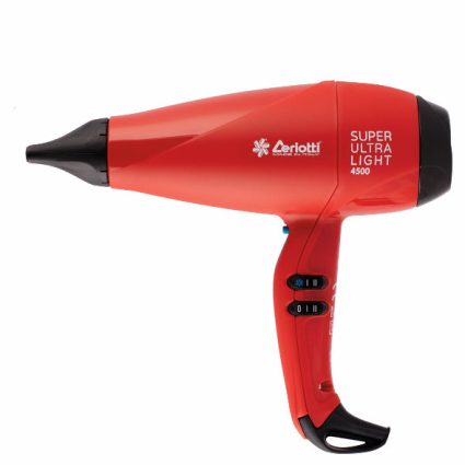 Ceriotti Super Ultra 4500 Professional Hair Dryer – Powerful Lightweight Salon Blow Dryer – Red