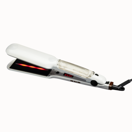 Speedy ST-01 Steam Hair Straightener – Professional Steam Styling Iron for Smooth, Sleek Hair – White