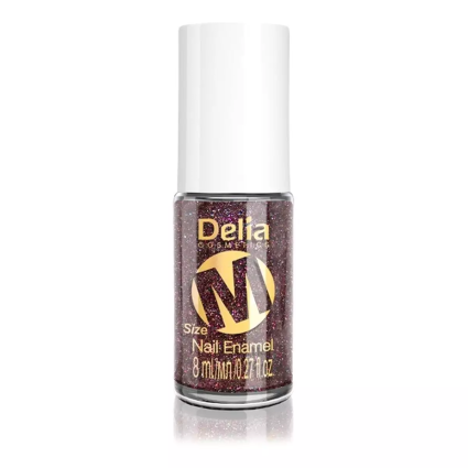 Delia Coral Nail Enamel Red&Purple Glitter- Shade (10.08)