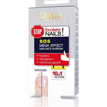 Delia Broken Nail SOS Mega Effect 10 in 1 Action – Multi-Action Nail Care Treatment – 11 ml