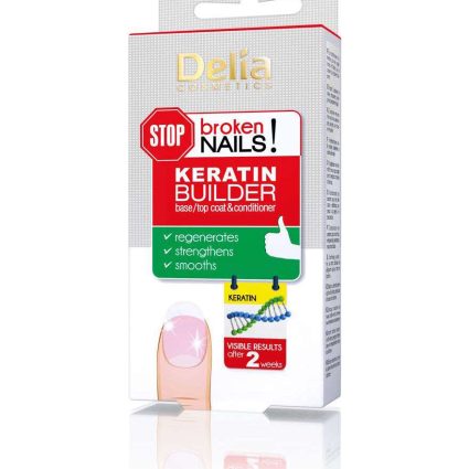 Delia Stop/Help Broken Nails Keratin Builder – Strengthening Nail Treatment – 11 ml
