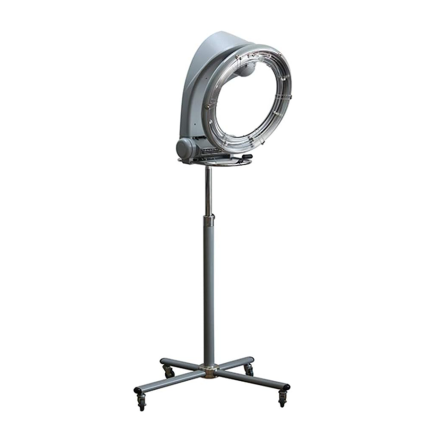 Pilot 2238F-L Professional Hooded Infrared Hair Dryer – Salon Hair Color Processor with Adjustable Timer, Rotating Hood & Rolling Stand – Black / Silver
