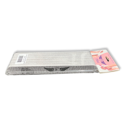 Pilot PNF-103 Nail Files C4ZB 100/180 Grit – Professional Double-Sided Nail Files – Dark Grey, 12 Pcs