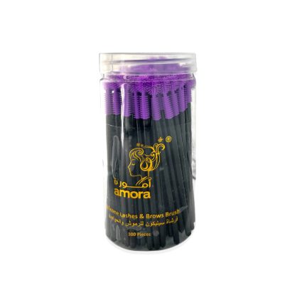 Amora Disposable Silicone Lash & Brow Brushes – Pack Of 100 Pcs