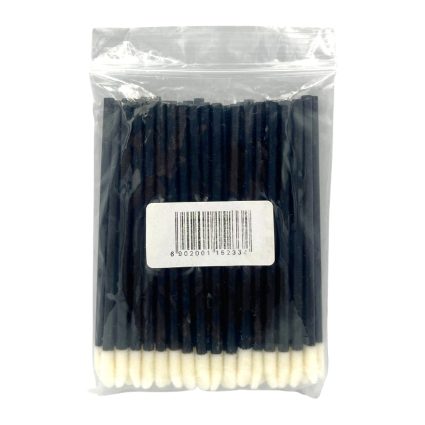 Pack of black Amora disposable lip brushes, 50 pieces