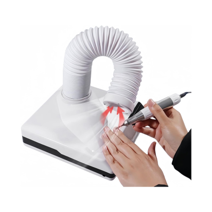 60W Japanese Style Nail Dust Collector & Vacuum – Reusable Filter with LED Light for Professional Salon & Home Use
