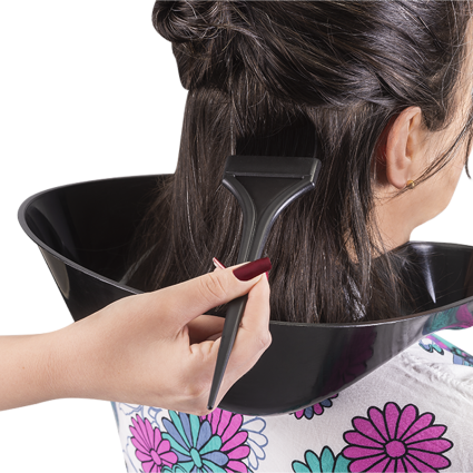 Dompel Hair Colouring Neck Protector – Professional Salon Neck Guard for Hair Coloring – Black