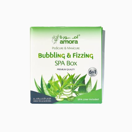 Amora Bubbling & Fizzing Spa Box – 6 Steps – AloeVera & Green Tea – 85g