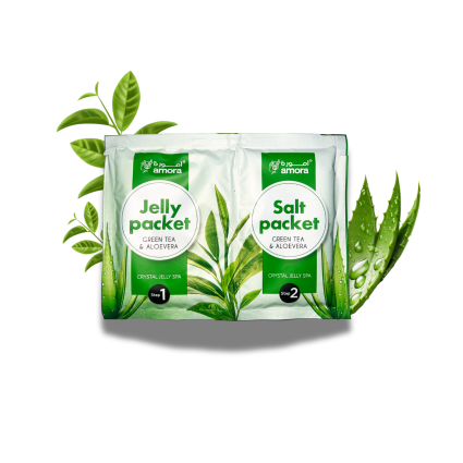 Amora Jelly Spa Packet – 2-in-1 – Green Tea & Aloevera – 50 g