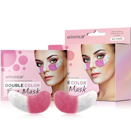 MOND’SUB Double-Color Hydrogel Eye Masks – 6 Pairs – Cherry Blossom