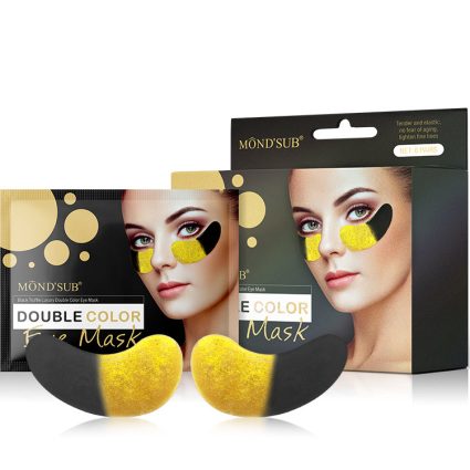 MOND’SUB Double-Color Hydrogel Eye Masks – 6 Pairs – Black Truffle