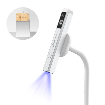 NEBX M46 Rechargeable Single Nail Lamp – Compact UV/LED Gel Curing Lamp with Holder & Foot Pedal