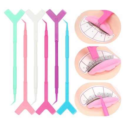 Amora 10-Piece Y-Shape Eyelash Lift & Perm Tool – 3-in-1 Reusable Lash Lift Brush, Separator & Applicator – Assorted Colors