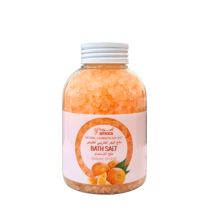 Amora Caribbean Sea Aromatic Bath Salt – Orange Splash – 600g