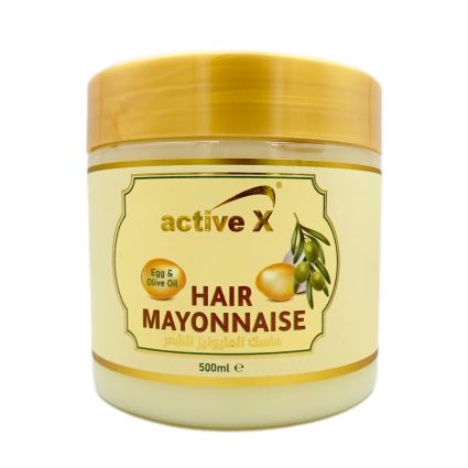 ActiveX Hair Mayonnaise With Egg & Olive Oil Extract 1000 ml – Rich Hair Mask for Healthier, Shinier, and Softer Hair – 500 ml