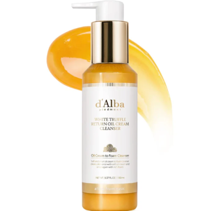 d’Alba Piedmont White Truffle Return Oil Cream Cleanser – Nourishing & Hydrating Facial Cleanser – 65 ml