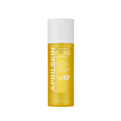 APRILSKIN Calendula 10% AHA + PHA Resurfacing Serum – 30 ml | Exfoliating & Smoothing Serum